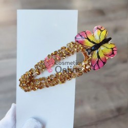 Agrafa pentru par metalica AGF001HH - Fluturas cu cristale